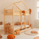 Yara Bunk Bed with Storage Drawer Natural - 90x190cm