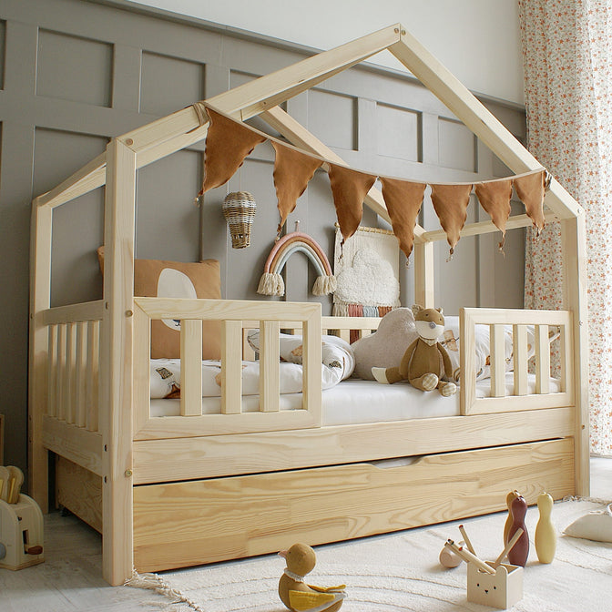 Bedhuisje Yara Duo met bedlade Naturel - 90x190cm