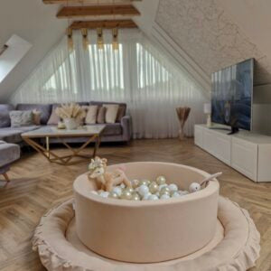 Ballenbak Jersey Coton 90x40cm "Beige" - Mimii