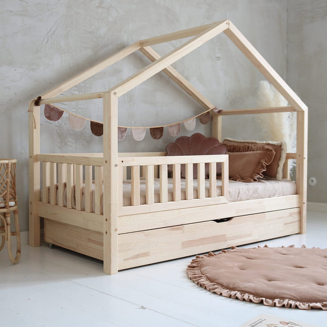 Bedhuisje Yara met bedlade Naturel - 90x190cm