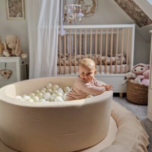 Ballenbak Jersey Coton 90x40cm "Beige" - Mimii