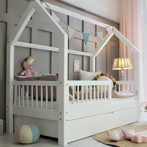 Bedhuisje Senna met bedlade Wit - 90x190cm