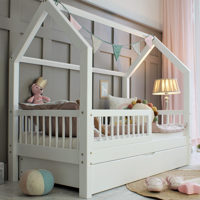 Bedhuisje Senna met bedlade Wit - 90x190cm