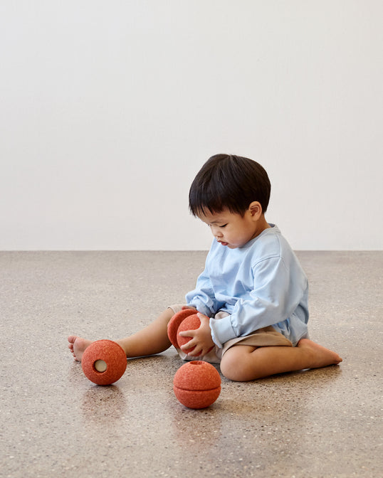 Modu Schuimballen Set van 3 - Burnt Orange / Dusty Green