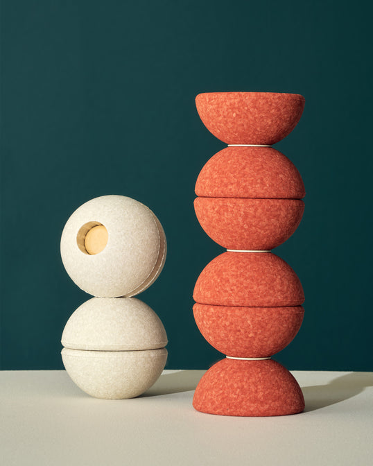 Modu Schuimballen Set van 3 - Burnt Orange / Dusty Green
