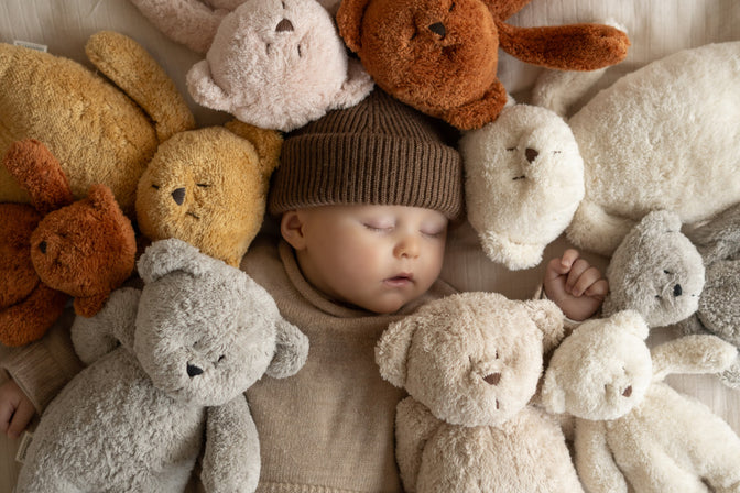 Slaapknuffel Humming Bear Sand Natur - Moonie