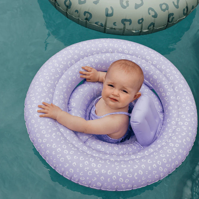 Leopard Lila Baby Float 0-1 jaar