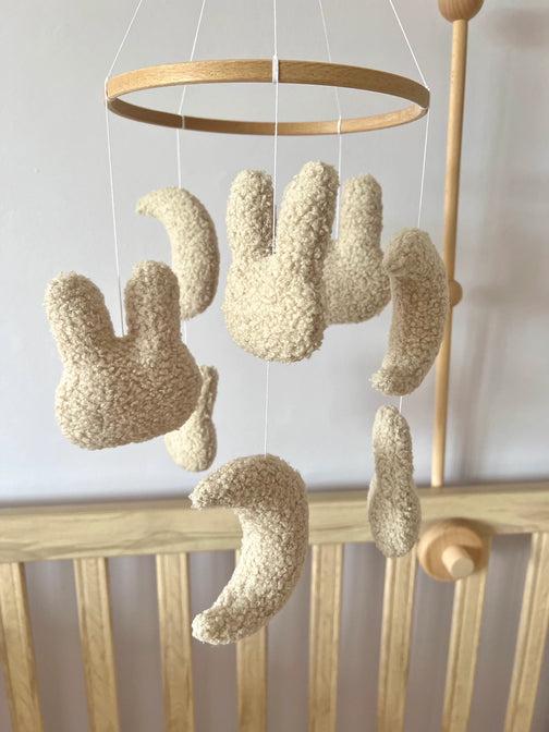 Mobile Boucle Lapin &amp; Lune