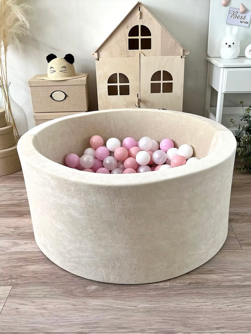 Ballenbak Soft Velvet Ecru 90x40cm