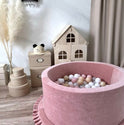 Bällebad Soft Velvet Himbeerrosa 90x40cm