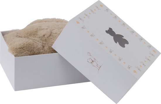 J-line - Tapijt Beer Polyester Beige - 103x82x1.5cm