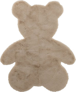 J-line - Tapijt Beer Polyester Beige - 103x82x1.5cm