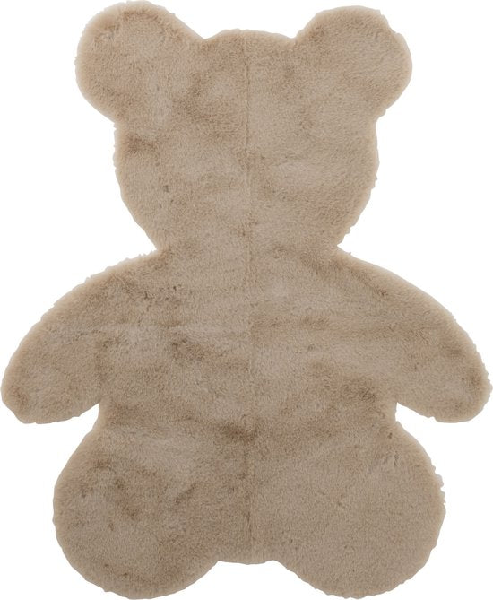 J-line - Tapijt Beer Polyester Beige - 103x82x1.5cm