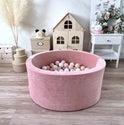 Bällebad Soft Velvet Himbeerrosa 90x40cm