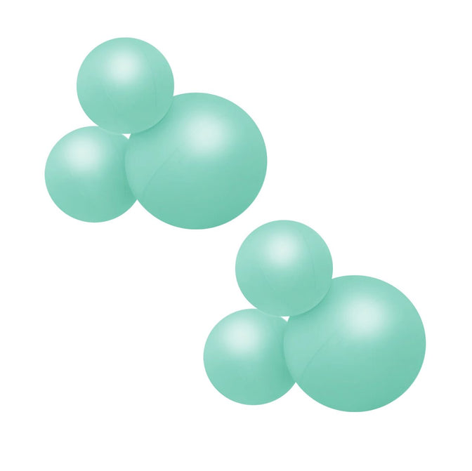 Herbruikbare Ballonslinger van 3 Pastel Groen set van 2 - Balloony