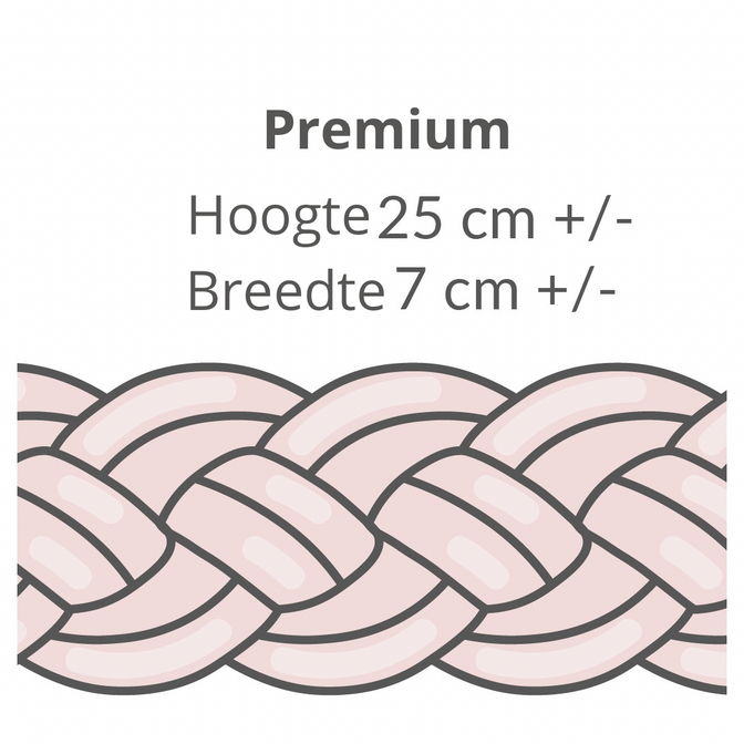 Gevlochten bedbumper Premium - Lulumi