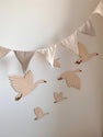 Wooden set of geese