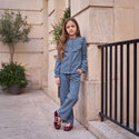 Your Wishes - Rib Denim Wide Leg Pants