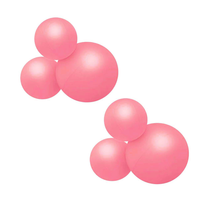 Guirlande de 3 ballons réutilisables roses, lot de 2 - Balloony
