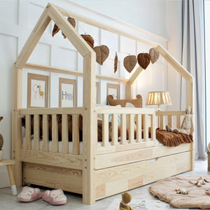 Bedhuisje Bodi met bedlade Naturel - 90x190cm