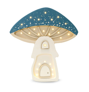 Paddestoel Starry Night Blue Nachtlamp
