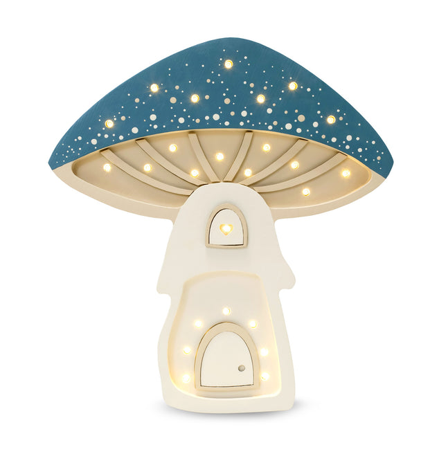 Paddestoel Starry Night Blue Nachtlamp