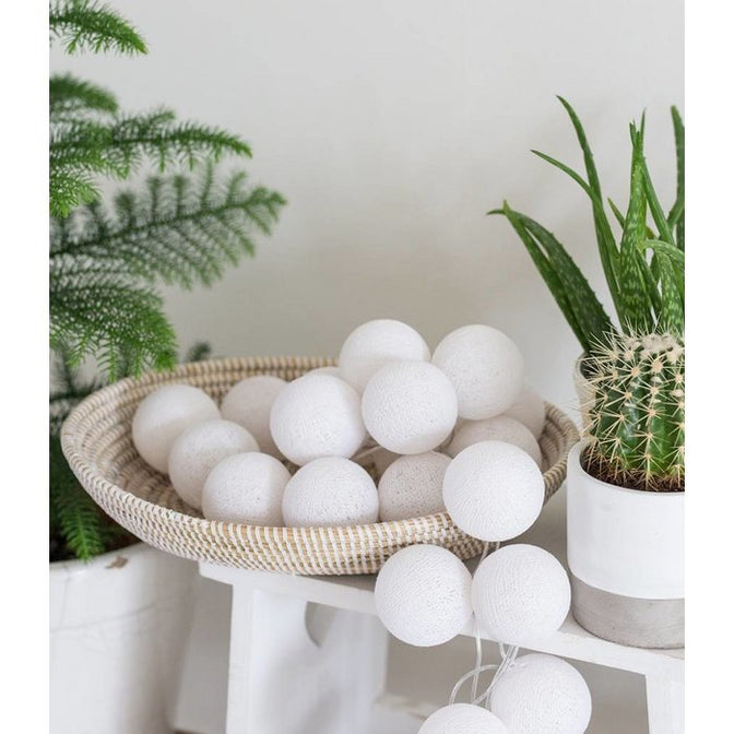 Lichtslinger Wit 20 Cotton Ballen - Cotton Ball Lights