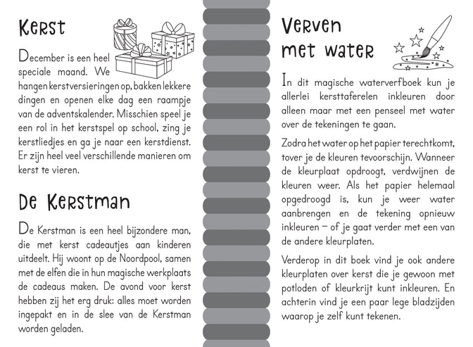 Magisch Waterkleurboek "Kerstmis"