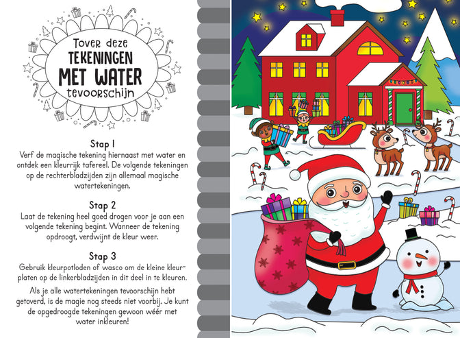 Magisch Waterkleurboek "Kerstmis"