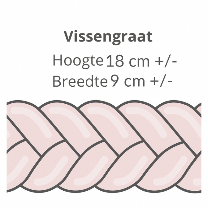 Gevlochten bedbumper Vissengraat - Lulumi