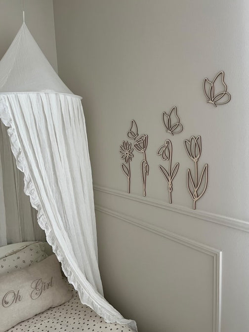 Houten Bloemen En Vlinders set nr. 2
