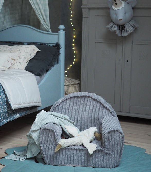 Rib Chair Blueberry Grey - mit gesticktem Namen