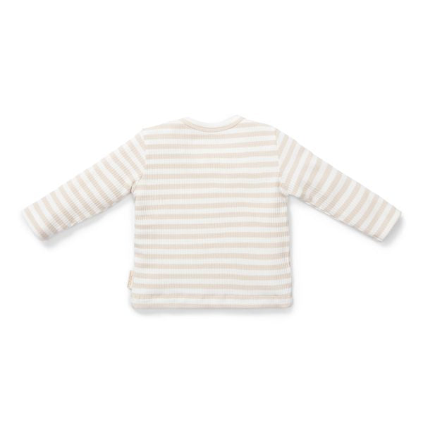 T-Shirt Lange Mouw Stripe Sand/White
