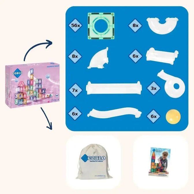 Knikkerbaan Pastel 100 stuks - COBLO