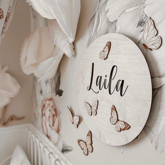 Applique papillon avec nom