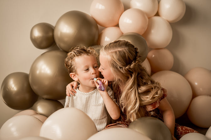 Herbruikbare Ballonslinger van 3 Beige - Balloony
