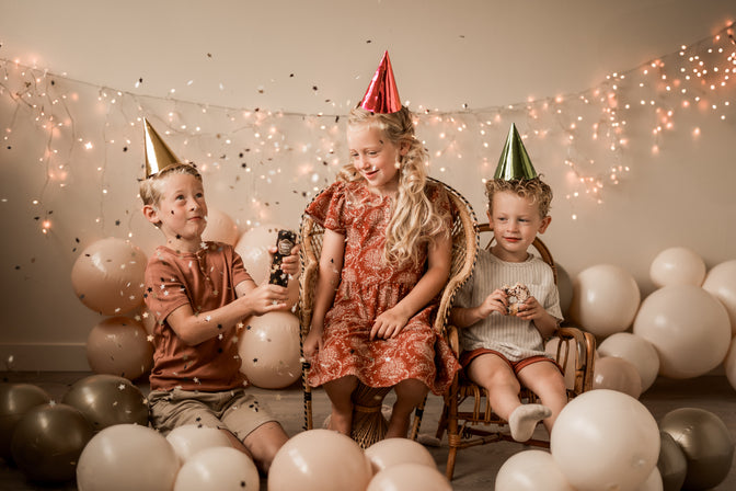 Herbruikbare Ballonslinger van 3 Beige - Balloony