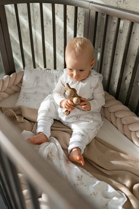 Gevlochten bedbumper Vissengraat mini - Lulumi