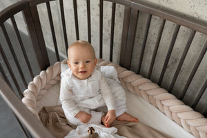Gevlochten bedbumper Vissengraat mini - Lulumi