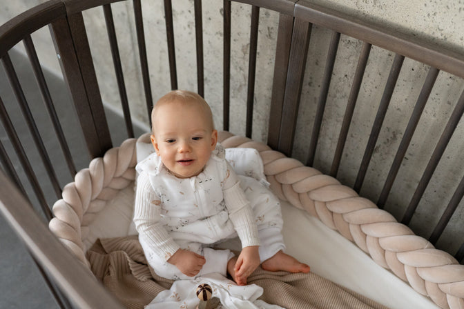 Gevlochten bedbumper Vissengraat mini - Lulumi