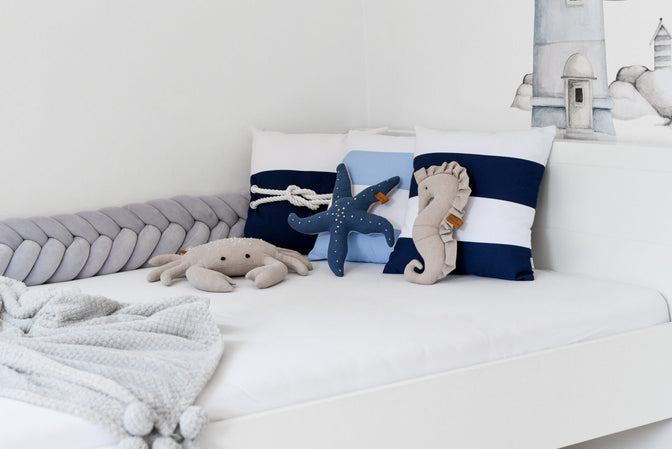 Gevlochten bedbumper Vissengraat - Lulumi