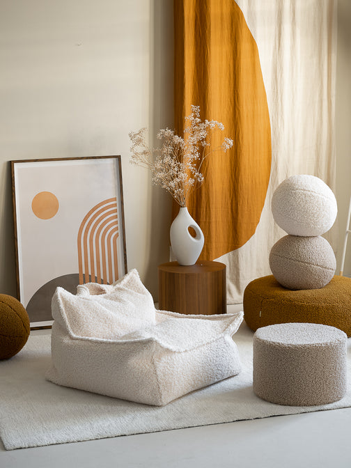 Beanbag Chair Cream White - WigiWama
