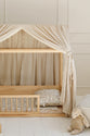 Canopy muslin with ribbon for a bed house