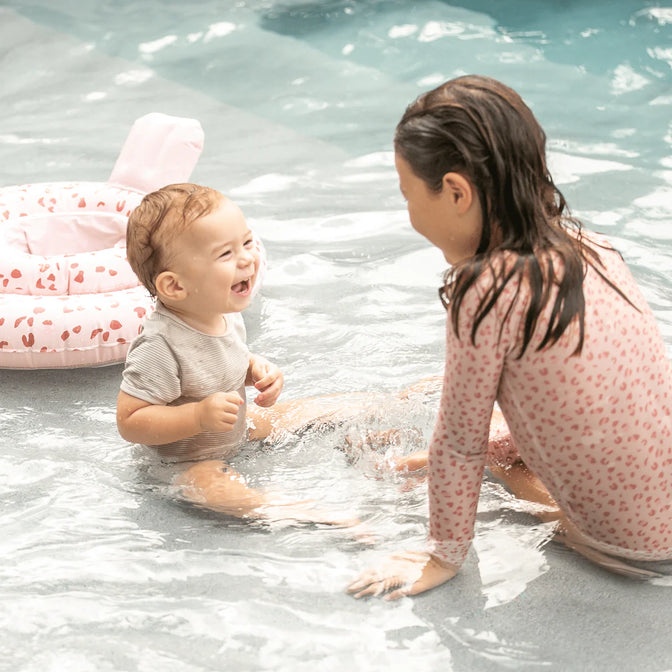 Leopard Oudroze Baby Float 0-1 jaar