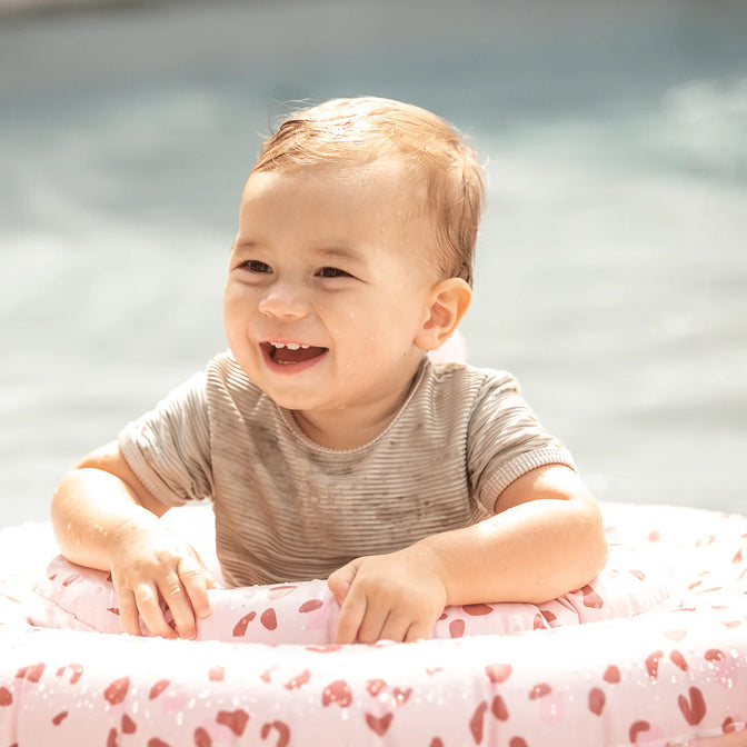 Leopard Oudroze Baby Float 0-1 jaar