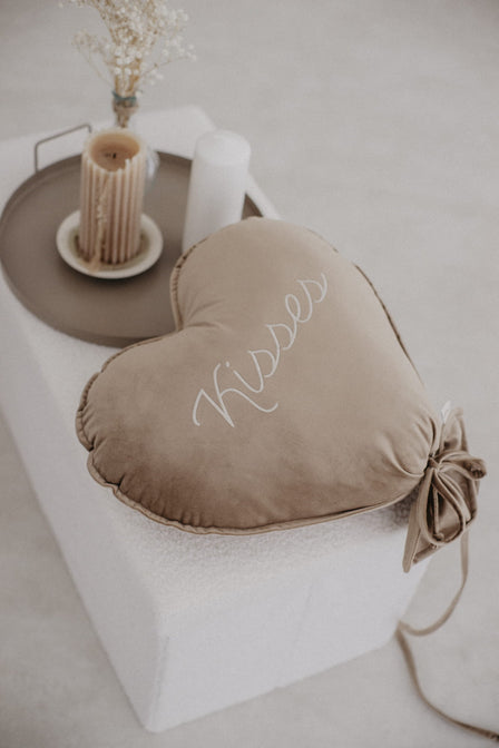Hart Ballon Kussen Deluxe - Latte
