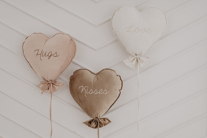 Hart Ballon Kussen Deluxe - Vanilla Cream