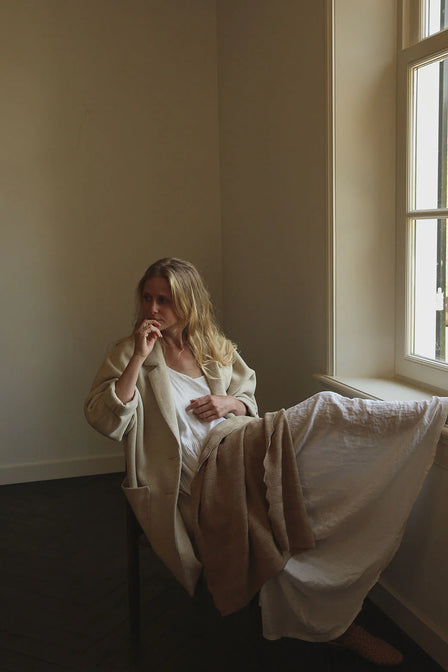 Couverture Frankie Crème - Hvid