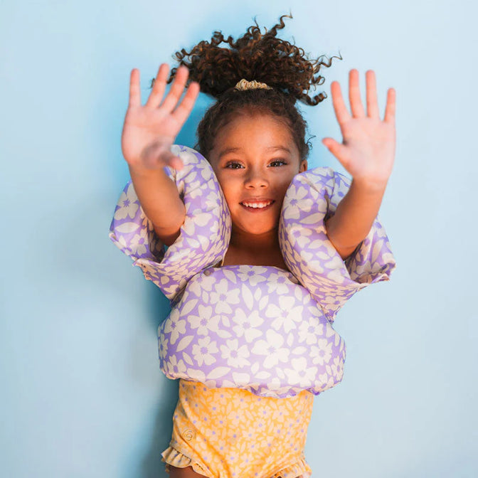 Paarse Flower Puddle Jumper 2-6 jaar