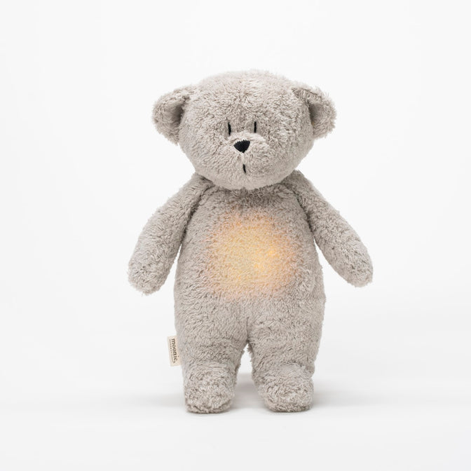 Slaapknuffel Humming Bear Gray Natur - Moonie